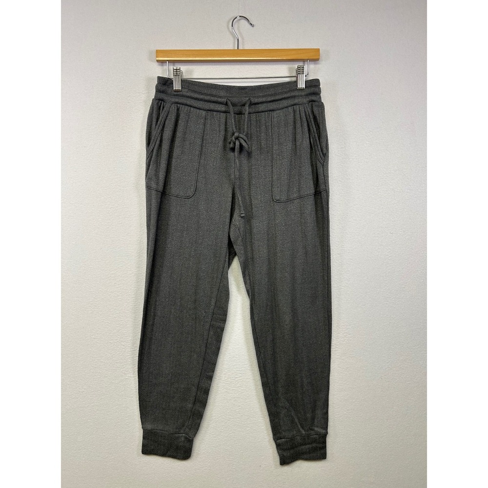 Cozycore Love by Gap Womens Size M Charcoal Grey Ribbed Knit Drawstring‎ Joggers